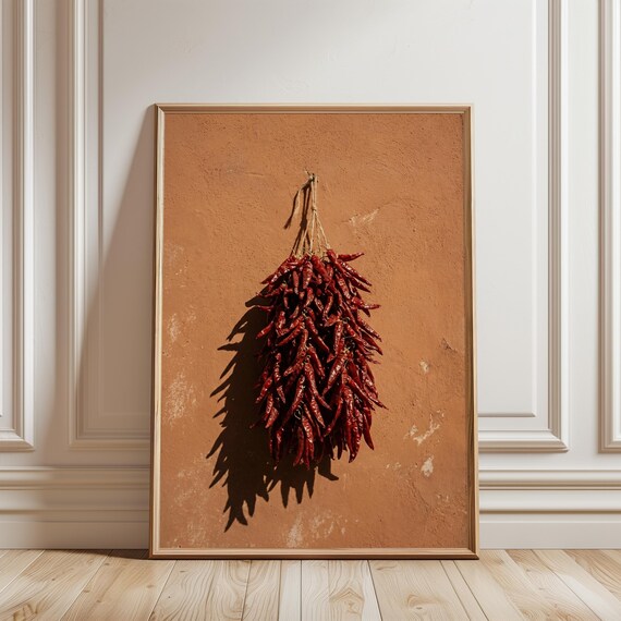 Italian Red Chili Peppers Bundle Print, Mediterranean Kitchen Wall Art (Digital Download) 189