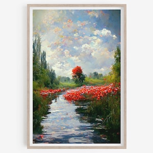 Claude Monet Painting, Printable, impressionist painting, Vintage French Home Decor, Floral Print, Poppy, Floral Decor, Pretty, A1/A2/A3/A4.