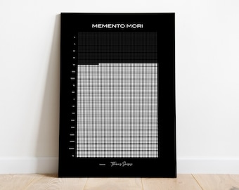 Memento Mori Life Calendar, Stoic Reflection Poster (Instant Download)