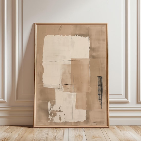 Wabi Sabi Wall Art – Japandi Neutral Abstract Print, Minimalist Modern Decor (Digital Download)