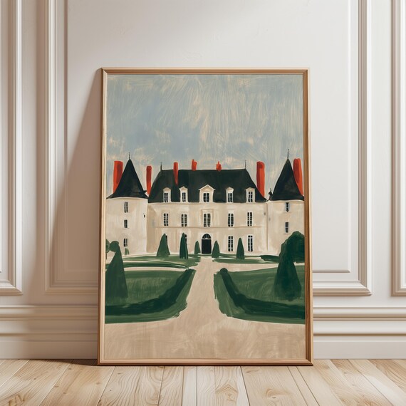 Charming French Château Summer Decor, Vintage Cottagecore Wall Art (Digital Download) 693
