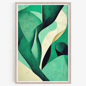 Emerald green Wall Art, Matisse cut outs, Matisse print, Green wall art, Aesthetic room decor. Mid century Wall Art, Fine art, Matisse.