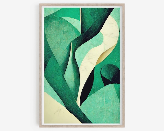 Emerald green Wall Art, Matisse cut outs, Matisse print, Green wall art, Aesthetic room decor. Mid century Wall Art, Fine art, Matisse.