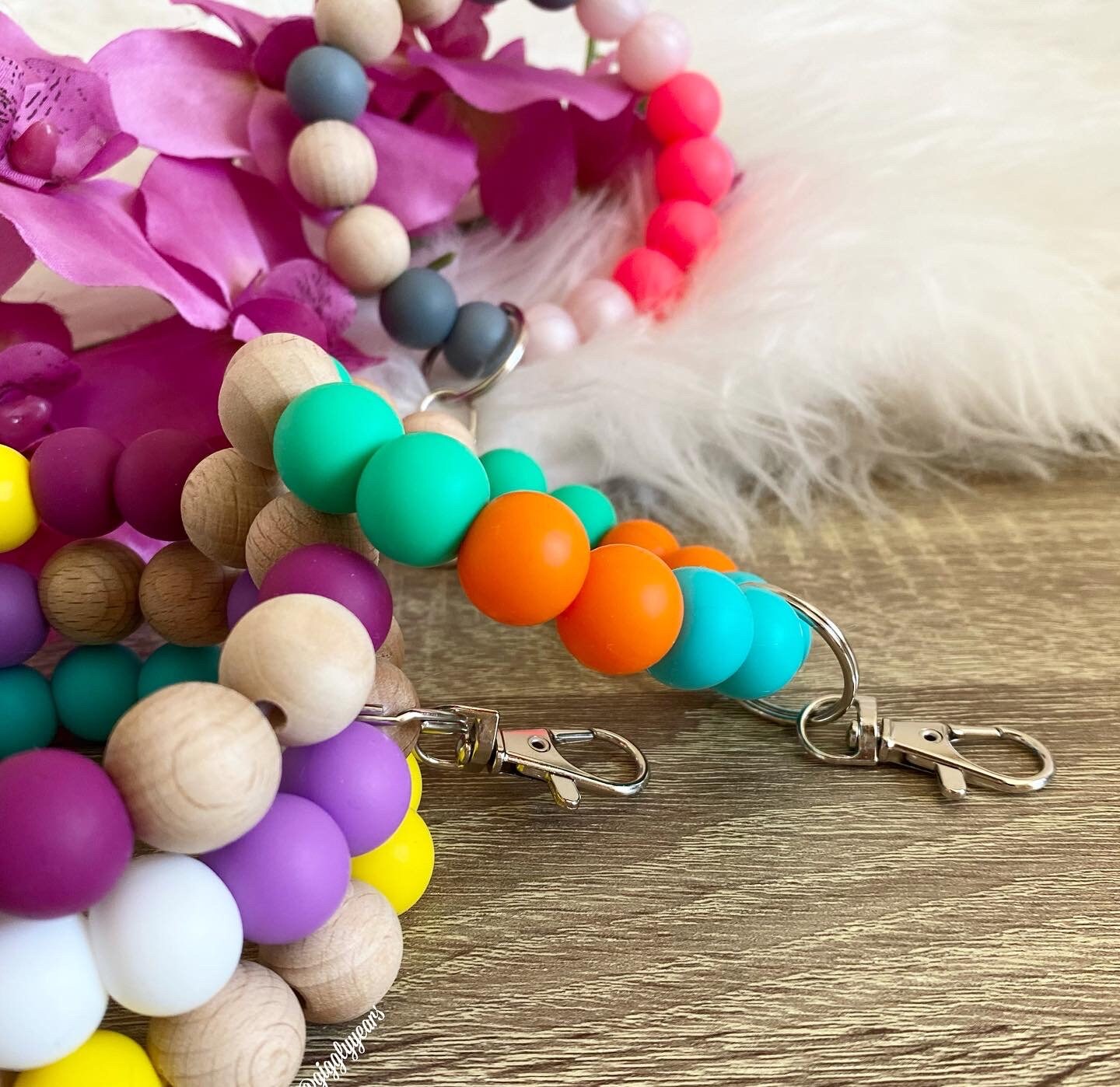 Silicone Bracelet Keychain Lobster Clasp Key Chain Etsy