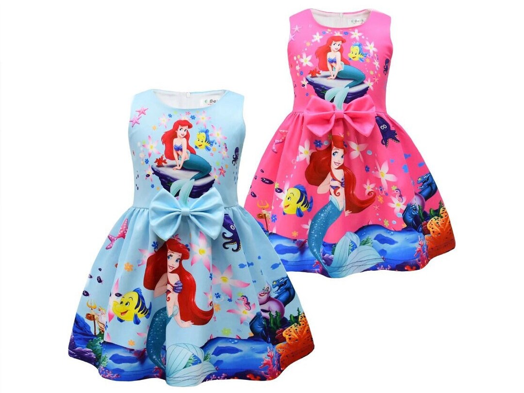 Little Mermaid Dress Ariel Little Mermaid Girl Dress Etsy