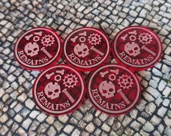 Malifaux Remains-pennor (set med 6 x 30 mm)