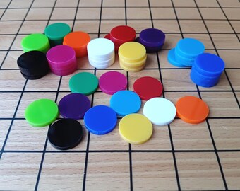 Solid colour, Dry-erase Resource Tokens for RPGs Wargames, Boardgames