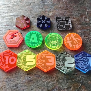 Netrunner Token Set V2.0 (92 Tokens) - Laser cut