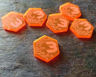 Netrunner - 3 Credit Tokens- set of 6