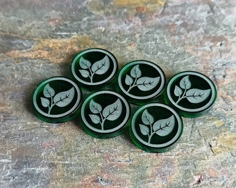 Leaf Tokens (Set of 12-48, 15mm diameter)
