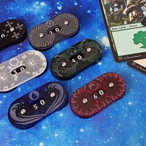 Magic The Gathering Mana Counters (6 Colours), EDH, MTG, Commander