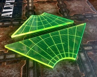 Hive War Line of Sight Markers : 90 degree arcs for 25 & 32mm bases