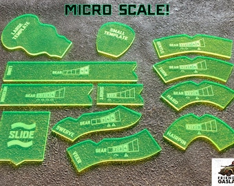 Gaslands 'Micro' Maneuver Template Set