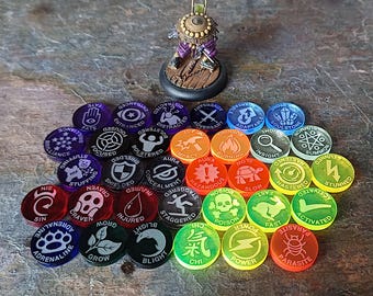 Malifaux Small Token Pick n' Mix! (various quantities 6-48!) 40+ designs