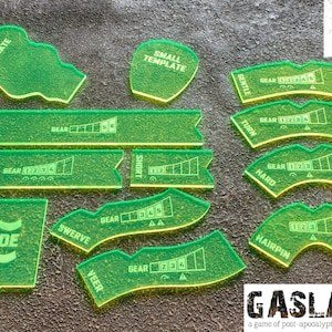 Gaslands Maneuver Template Set