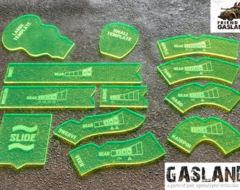 Gaslands Maneuver Template Set