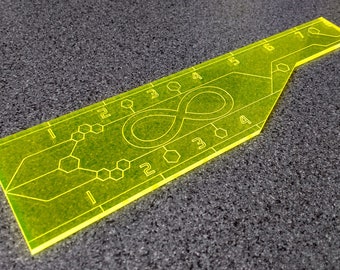 Regla de juego Infinity: herramienta de medición de 8" x 2"