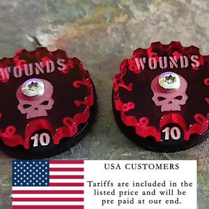 Quadranti per il monitoraggio delle ferite da wargame (0-10): contatori di salute in acrilico (set da 2)