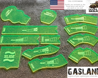 Gaslands Maneuver Template Set