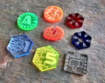 Netrunner Token Set (78 Tokens) - Laser cut