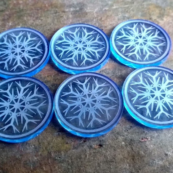 Malifaux Ice Pillar Markers (Set of 6 X 30mm)