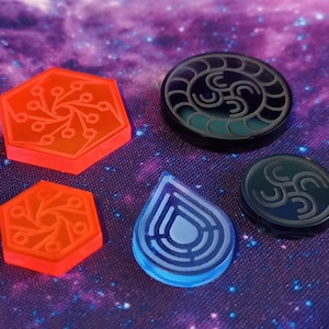 Dune Imperium-compatibele grondstoftokens: acrylupgrades (64 tokens)