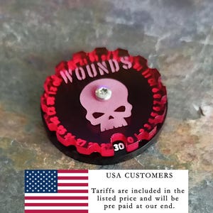 Wargame Wound Counter Zifferblatt (0-30) (Kompatibel mit 40k, AoS, KoW, Kill Team, Malifaux)