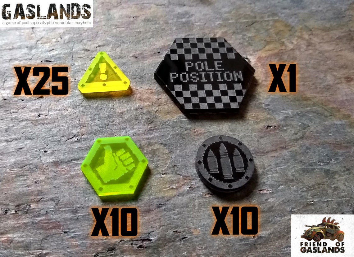 Gaslands Token Set Pixel/8 Bit Style 46 Tokens - Etsy