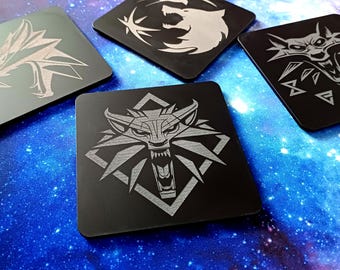 Witcher Coasters: Gaming Decor, acrylic