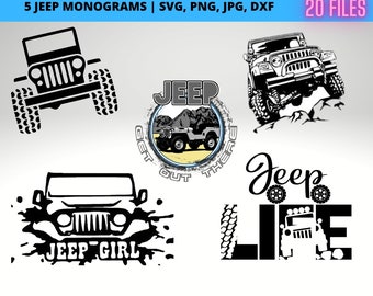 Download Jeep With Monogram Etsy