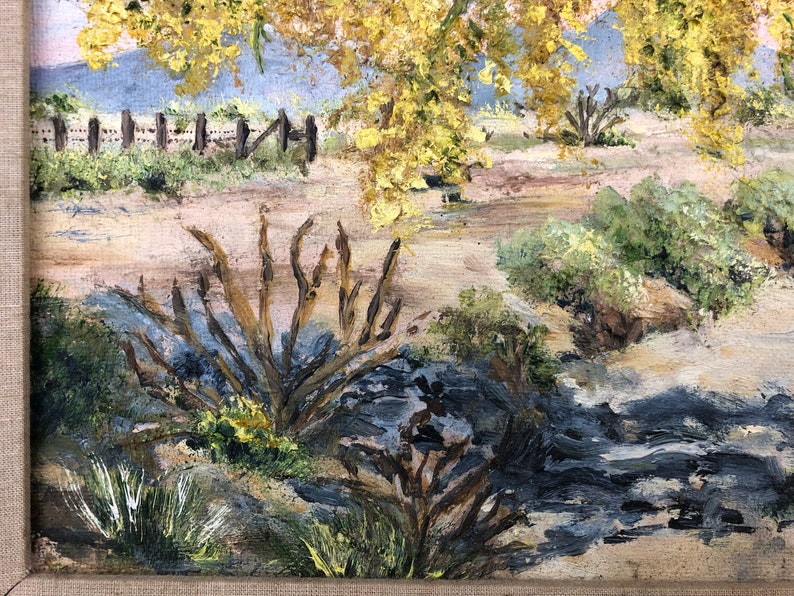 Vintage Original Arizona Landscape Textured Painting