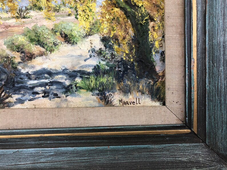 Vintage Original Arizona Landscape Textured Painting