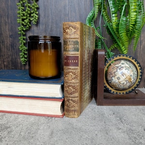 The Old Curiosity Shop Charles Dickens 1867 with 8 Illustrations Chapman and Hall - Antique Leather Rebound Book