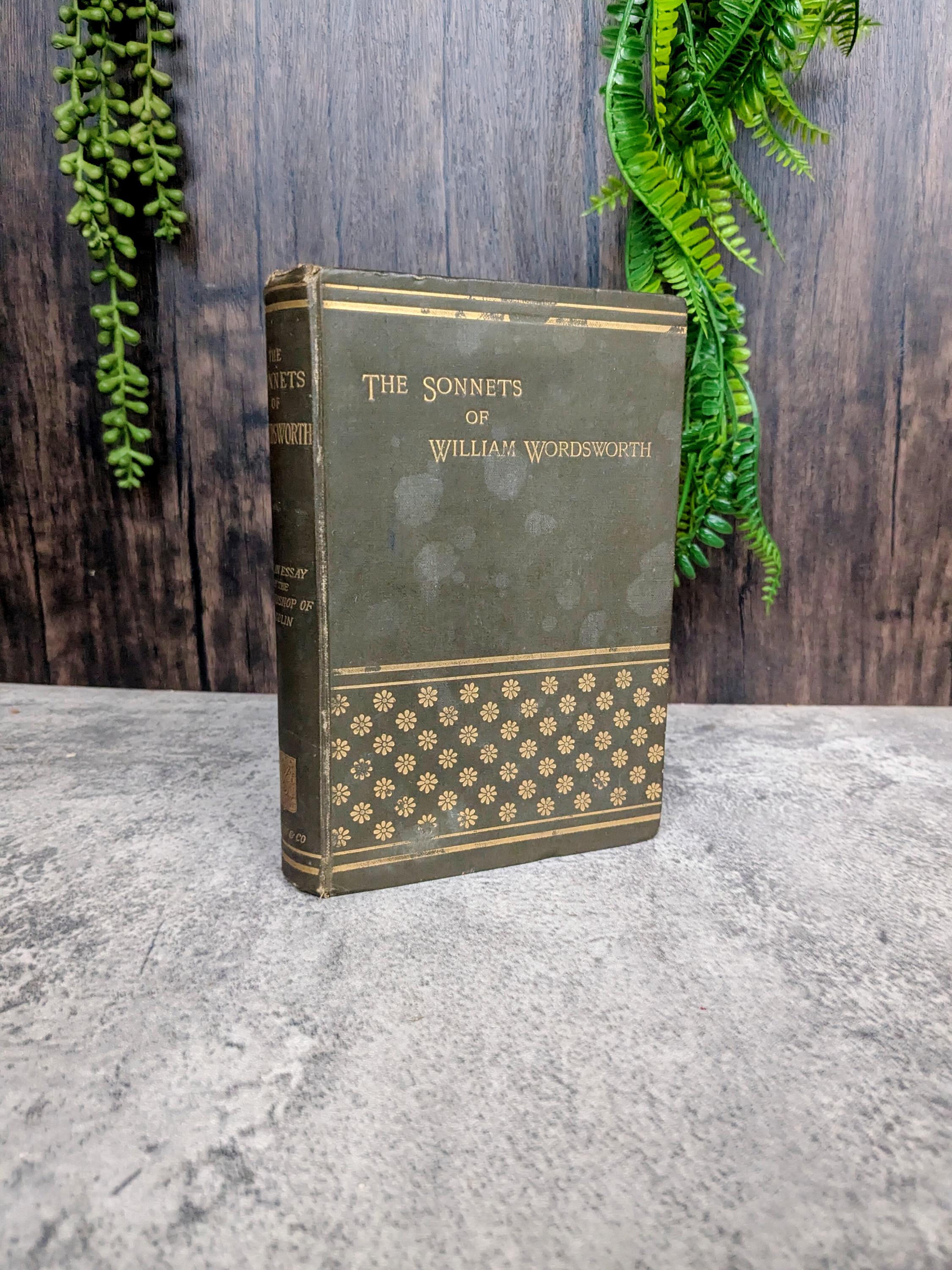 洋書 SONNETS OF WORDSWORTH William Wordsworth Sonnets: 1884 Suttaby & Co. Edition - Etsy