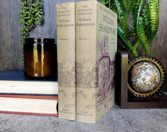 Shakespeare Complete Works 2-Volume Set – Mid-Century Book Club Edition