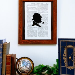 Sherlock Holmes Book Art - Sir Arthur Conan Doyle- Vintage Book Art - Vintage Book Pages - Sustainable Bookish Gifts