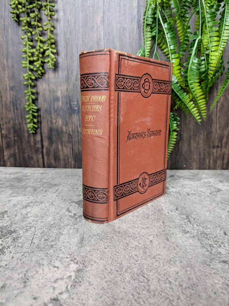 Antique Charles Dickens Book – Mystery of Edwin Drood, Sketches by Boz ...