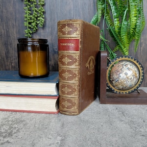 Works of Alfred Lord Tennyson Poet Laureate 1905 - Rebound in Full Leather - Relfe Brothers - Antique Poetry