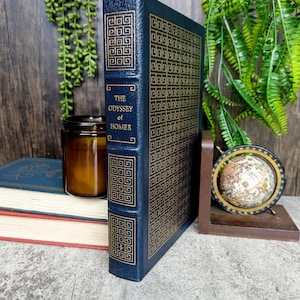 The Odyssey of Homer Easton Press 1978 - Vintage Leather Bound Illustrated Collector&#39;s Edition - Illustrated by John Flaxman