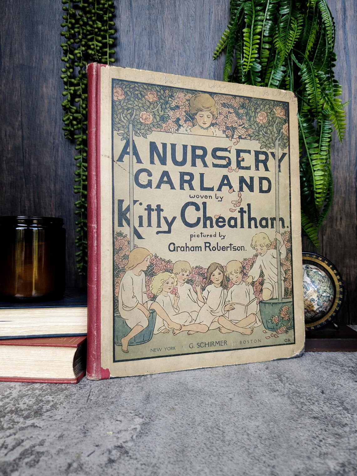 Antique 1917 Nursery Rhyme Book – Kitty Cheatham, Graham Robertson, foto 1 de 5
