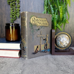 Robinson Crusoe 1976 Daniel Defoe Easton Press - Vintage Leather Bound Illustrated Book