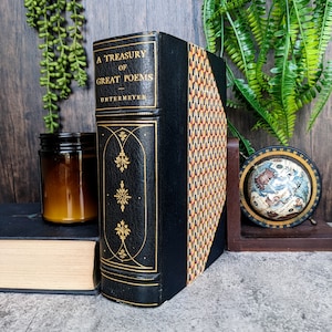Un trésor de grands poèmes par Untermeyer 1942 deuxième impression - poésie anglaise et américaine - livre de poésie vintage - Poe, Emerson et plus