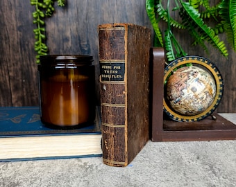 Libro religioso antiguo: Guía de cuero de la American Tract Society, década de 1830