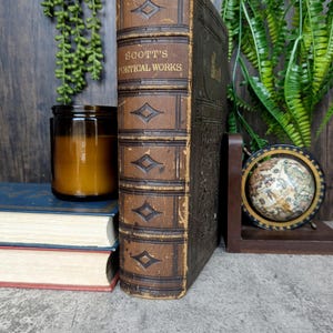Poetical Works of Sir Walter Scott 1858 - Complete in One Volume - Elegantly Illustrated - Leather Binding Phillips, Sampson, and Company