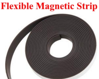 Flexible Magnetic Self Adhesive Strip Tape 3 metres Long Fridge Magnet Hobby Crafts Steel Tape Magnet Memo Boards