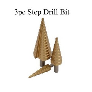 3 Piece Step Drill Hss Tin Coated Drill Bits Hole Drilling