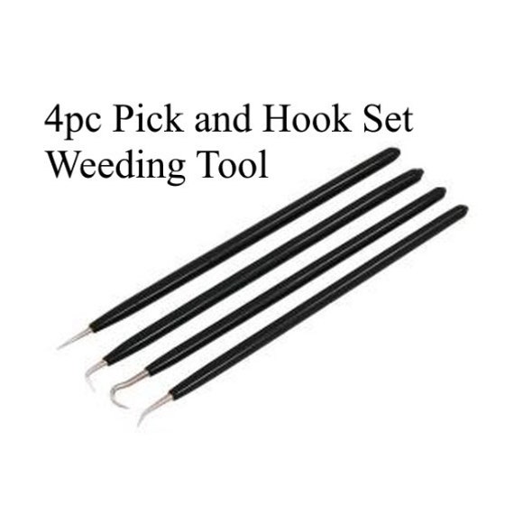 4 Piece Stainless Steel Spring Pick and Hook Set Ideal for Weeding Vinyl  Projects Jewellery Model Making and Hobbycraft 
