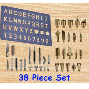 43Pcs Wood Burning Tip Letters Numbers & Symbols Wood Burning Tool for  Carving