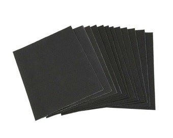 12 piece Wet & Dry Waterproof Emery Sand Sanding Abrasive Paper Sandpaper Sheets Mixed Grit Aluminium Oxide for All surfaces including metal