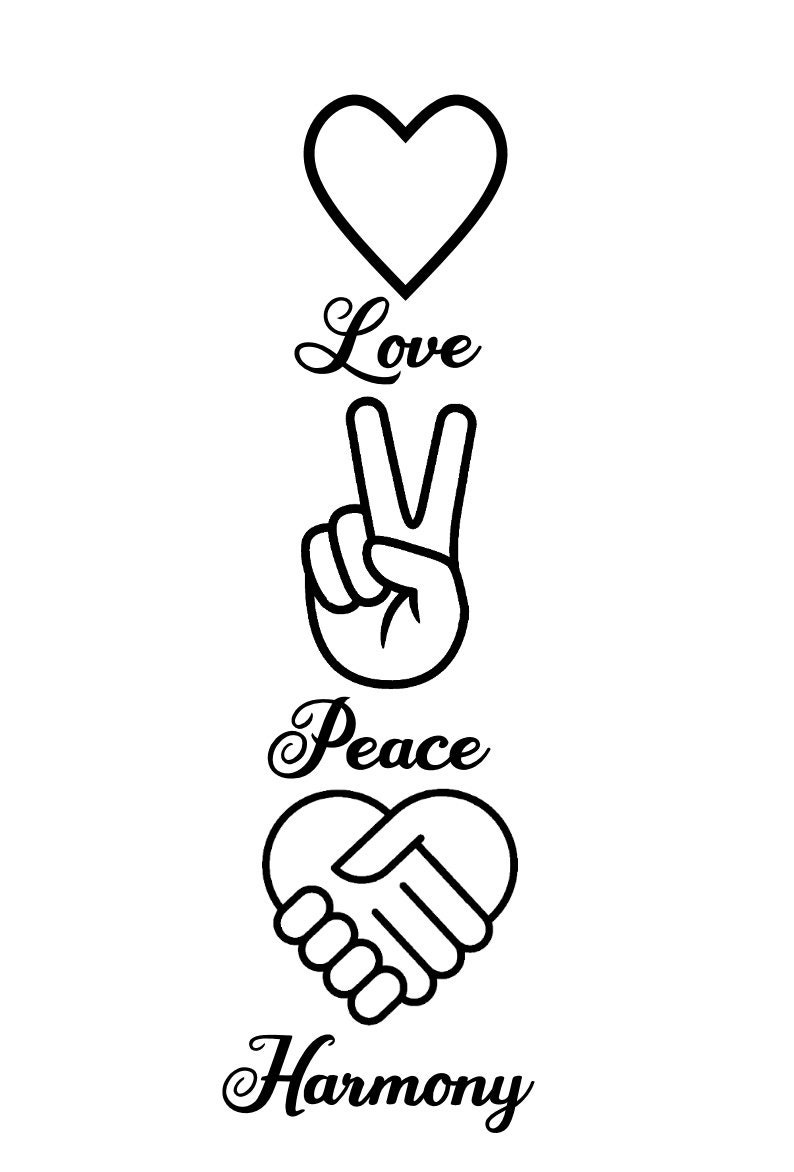 Sac Fourre-tout Peace Love Vegan En Coton Bio - Marque Earth Positive, Noir, Neuf